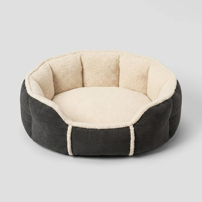 Panier Rond Chien Velours Anti-Stress Lavable Machine | Moelleux, Antidérapant & Toutes Tailles
