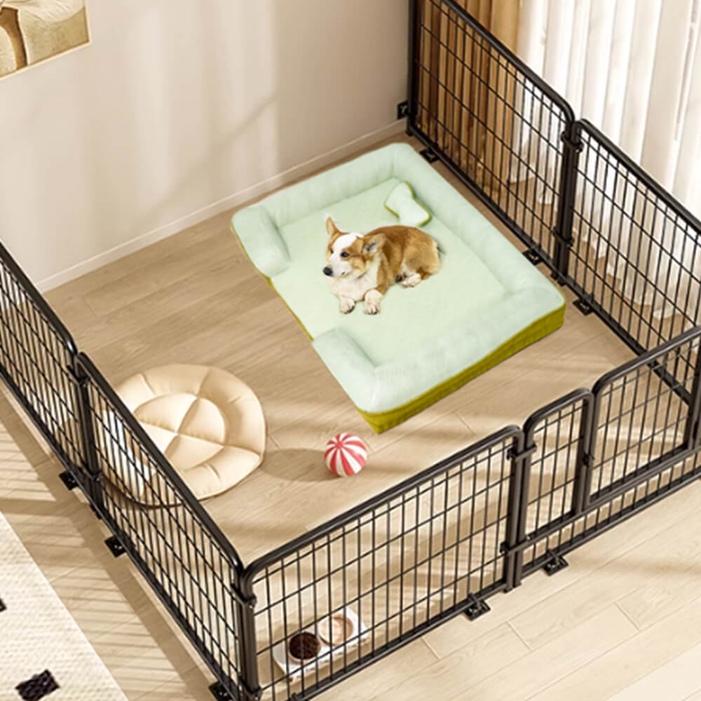 Grand Sofa Orthopédique Rafraîchissant pour Chien | Rebords Bolster, Respirant, Multi-Chiens, Lavable