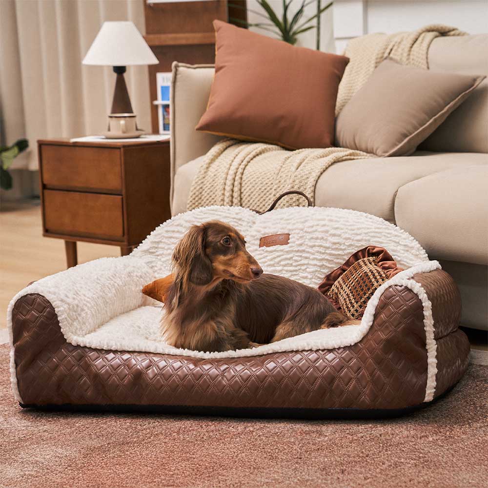 Sofa Bolster Petit Prix pour Chien | Rebord de Soutien, Confortable, Compact