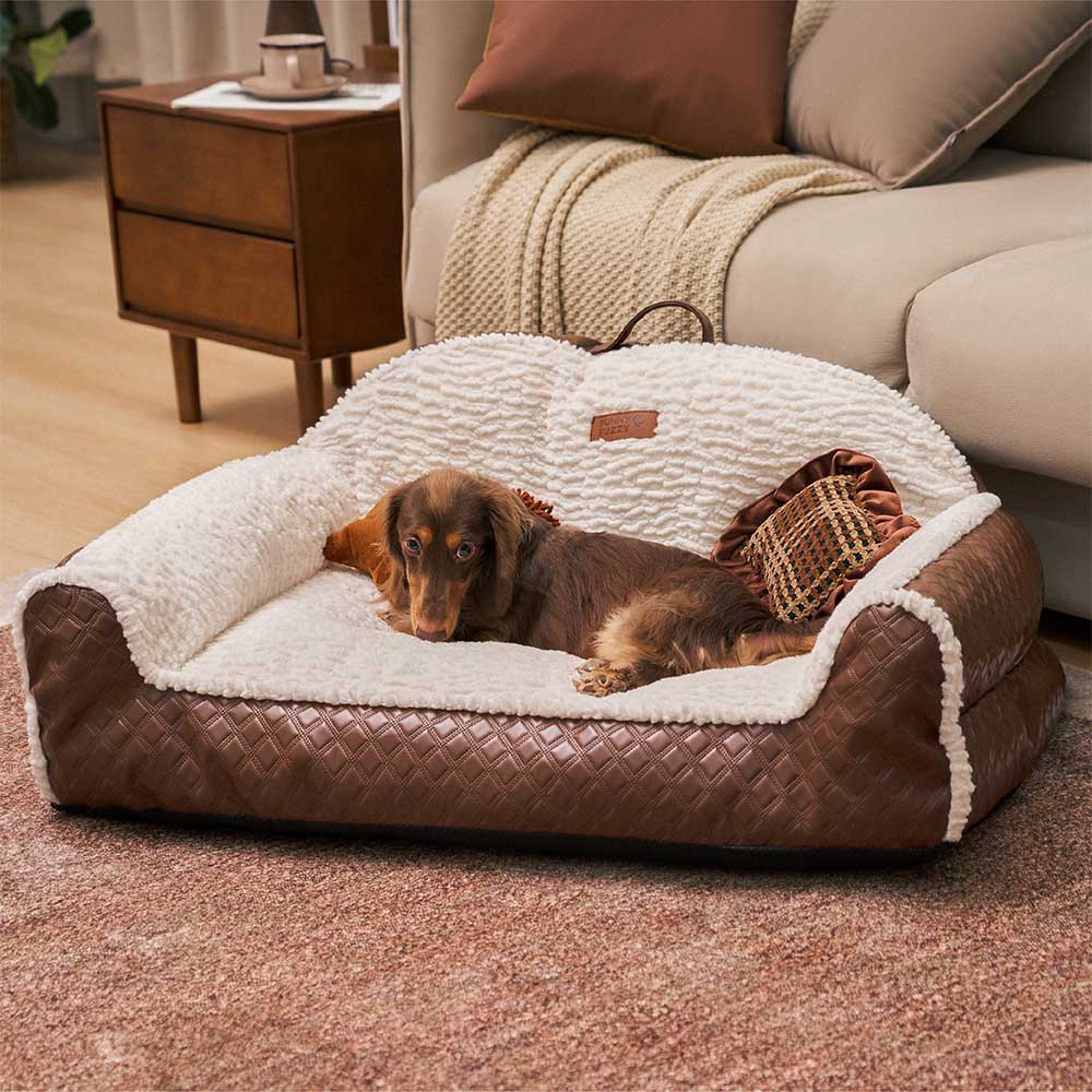 Sofa Bolster Petit Prix pour Chien | Rebord de Soutien, Confortable, Compact