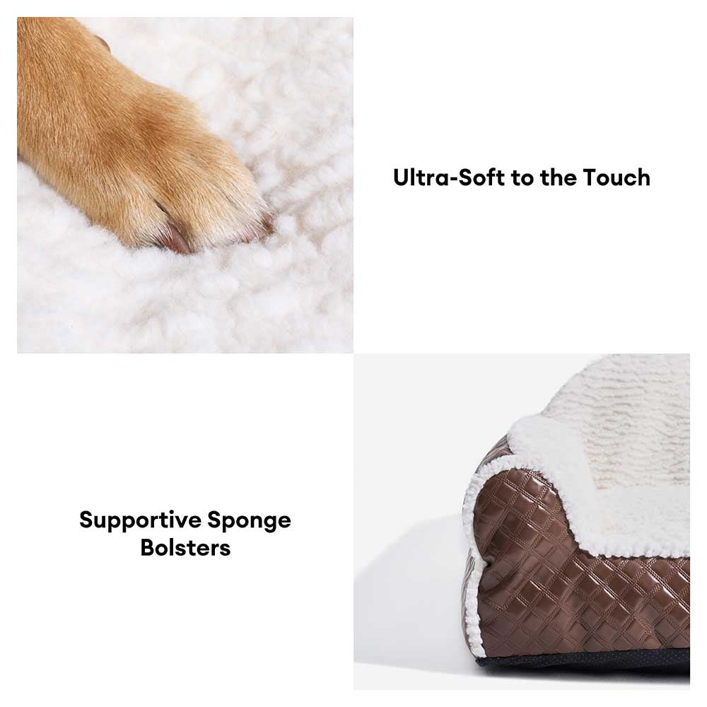 Sofa Bolster Petit Prix pour Chien | Rebord de Soutien, Confortable, Compact