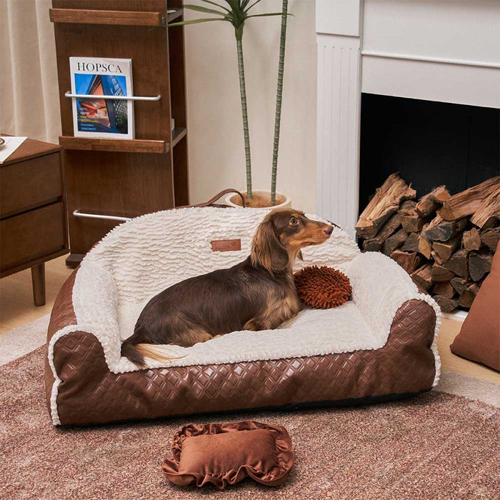 Sofa Bolster Petit Prix pour Chien | Rebord de Soutien, Confortable, Compact