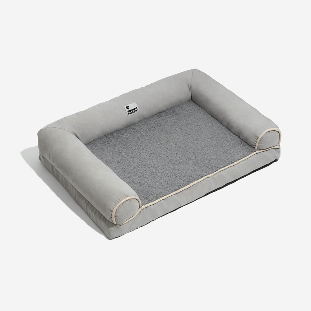 Lit Fausse Fourrure Petit Prix pour Chien | Rebords de Soutien, Doux, Toutes Tailles S à XXL