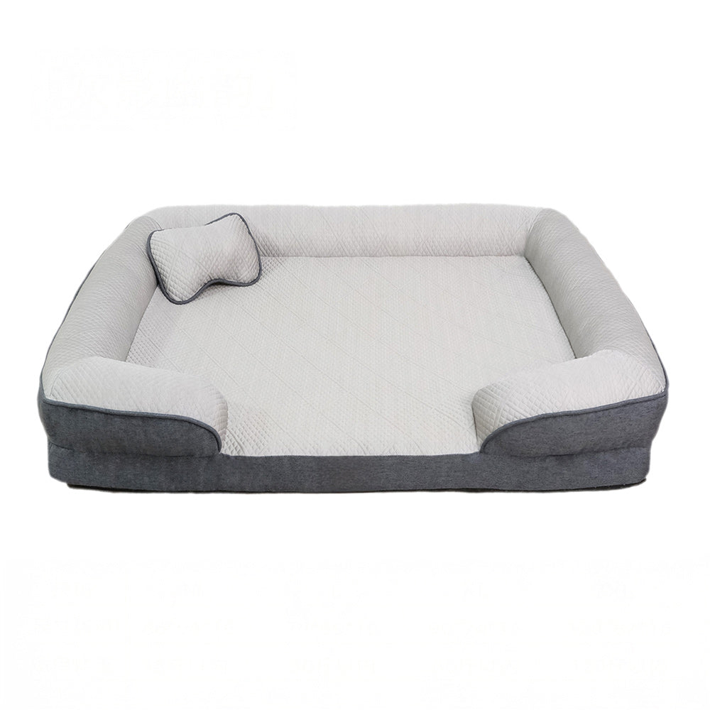 Grand Sofa Orthopédique Rafraîchissant pour Chien | Rebords Bolster, Respirant, Multi-Chiens, Lavable