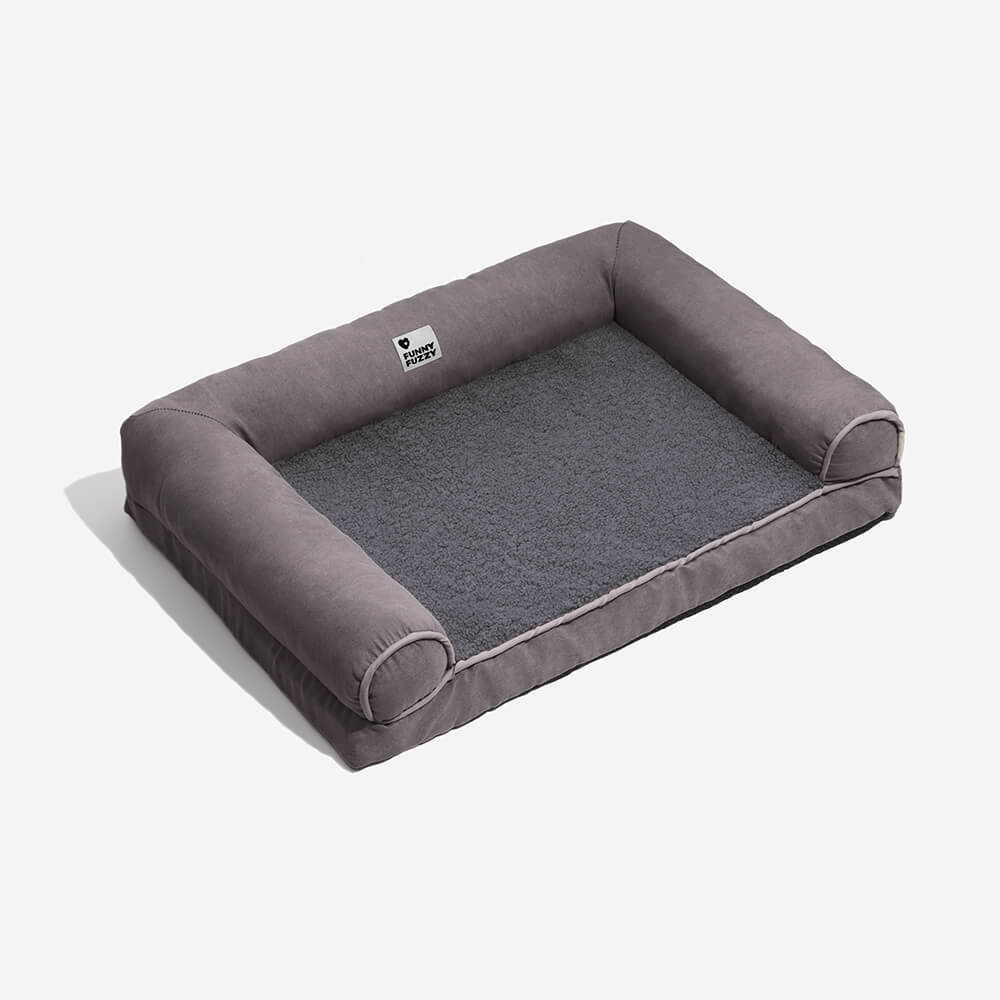 Lit Fausse Fourrure Petit Prix pour Chien | Rebords de Soutien, Doux, Toutes Tailles S à XXL