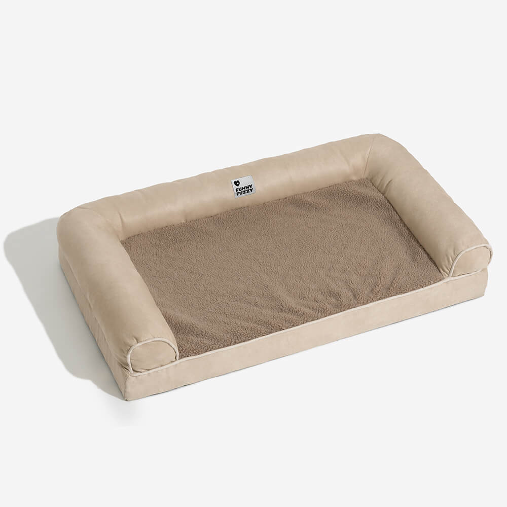 Lit Fausse Fourrure Petit Prix pour Chien | Rebords de Soutien, Doux, Toutes Tailles S à XXL