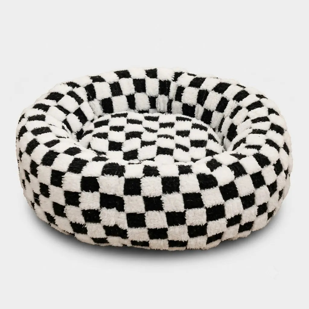 Panier Rond Chien Bords Surélevés | Lavable Machine, Toutes Tailles, Golden & Labrador