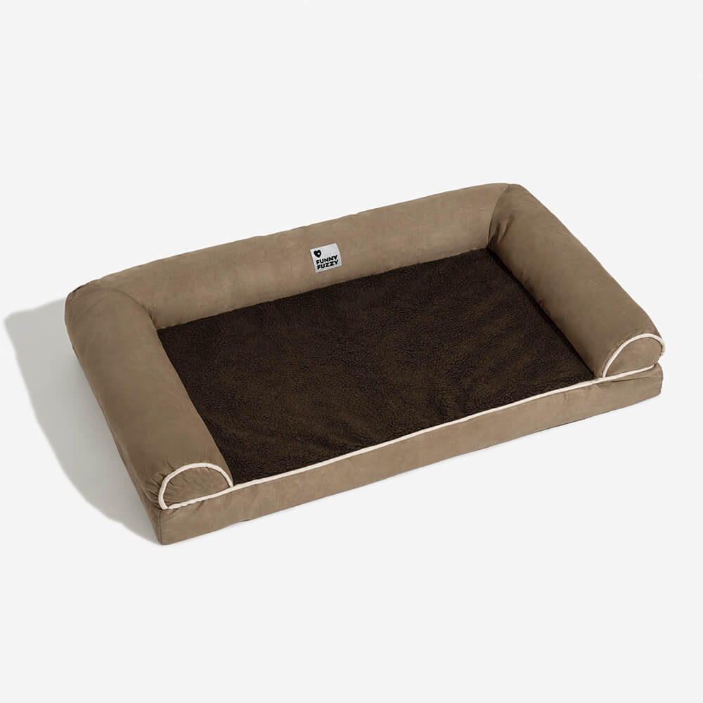 Lit Fausse Fourrure Petit Prix pour Chien | Rebords de Soutien, Doux, Toutes Tailles S à XXL