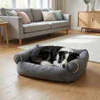 canape pour chien avec parois gonflees et coussin central moelleux