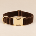 Collier pour Chien Velvet Chocolat | Réglable XS à XL, Assorti Laisse & Harnais