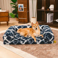 Sofa Écossais Bolster Orthopédique pour Chien | Fausse Fourrure, Chaud, Soutien Articulaire