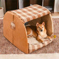 Cabane Écossaise Orthopédique pour Chien | Arche Rembourrée, Chaude, Lavable, Cocon Sécurisant