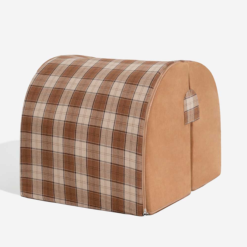 Cabane Écossaise Orthopédique pour Chien | Arche Rembourrée, Chaude, Lavable, Cocon Sécurisant