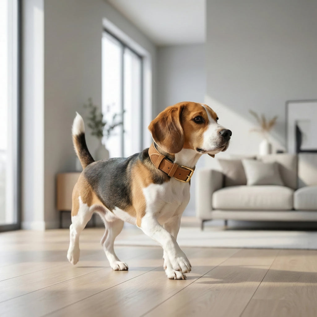 collier pour chien avec anneau d’attache metallique et sangles renforcees