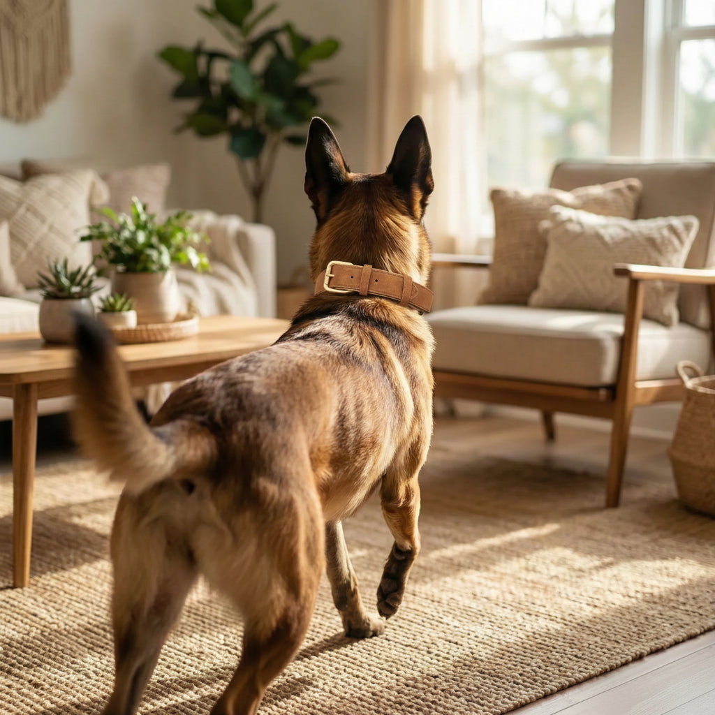 collier pour chien avec sangle epaisse et fermeture a boucle classique
