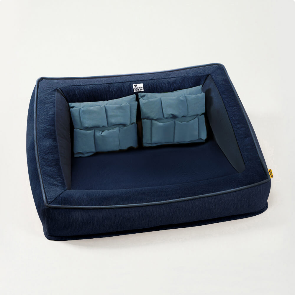 Sofa Orthopédique avec Coussins pour Chien | Mousse Haute Densité, Antidérapant, Seniors & Arthrose