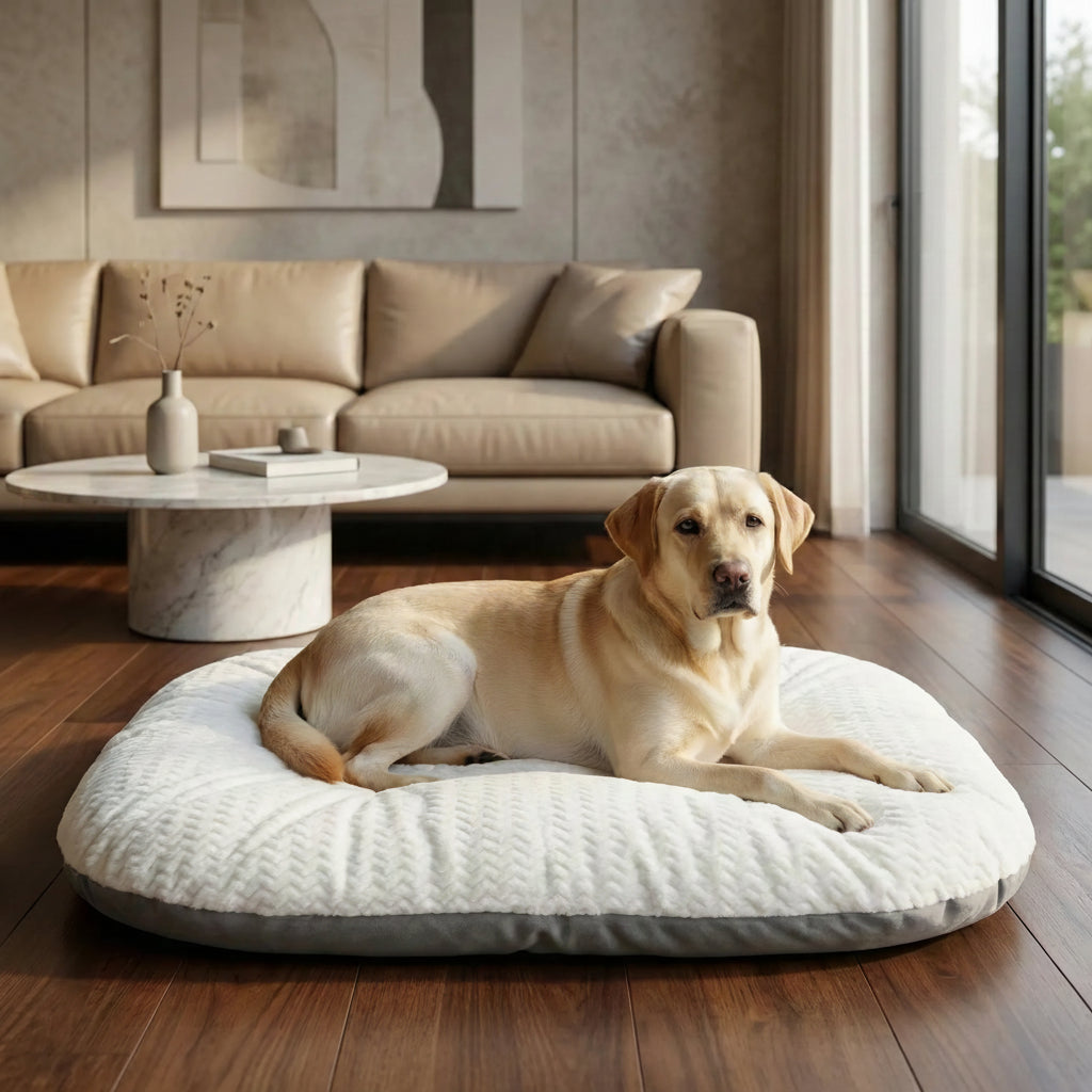 coussin pour chien avec surpiqures regulieres et assise uniforme