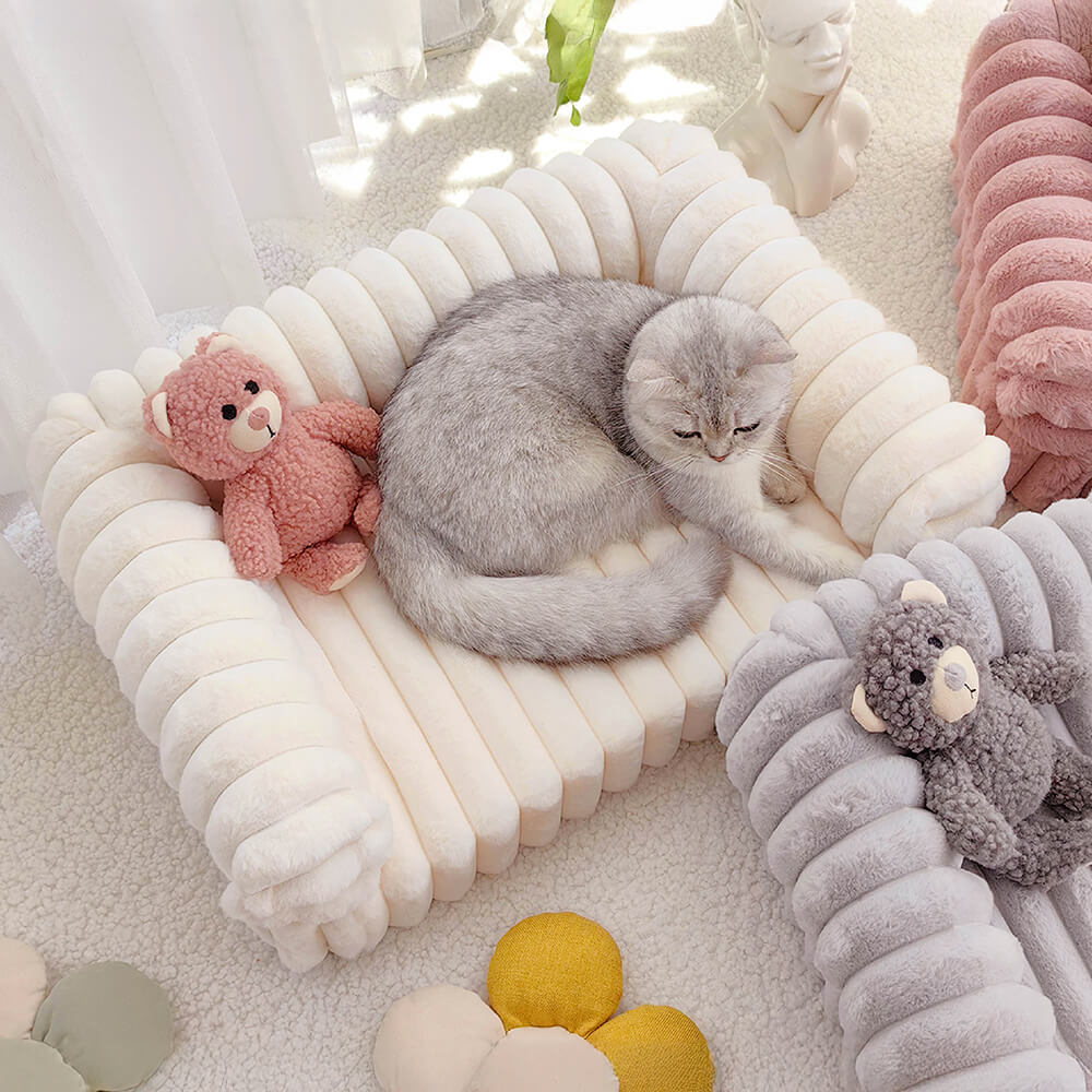Sofa Orthopédique Peluche Chien & Chat | Design Moderne, Lavable, Soutien Articulaire