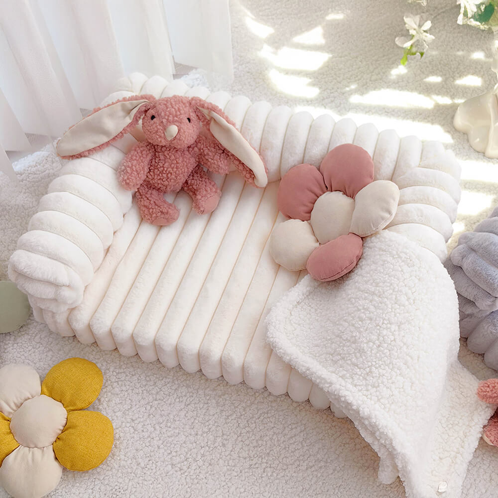 Sofa Orthopédique Peluche Chien & Chat | Design Moderne, Lavable, Soutien Articulaire