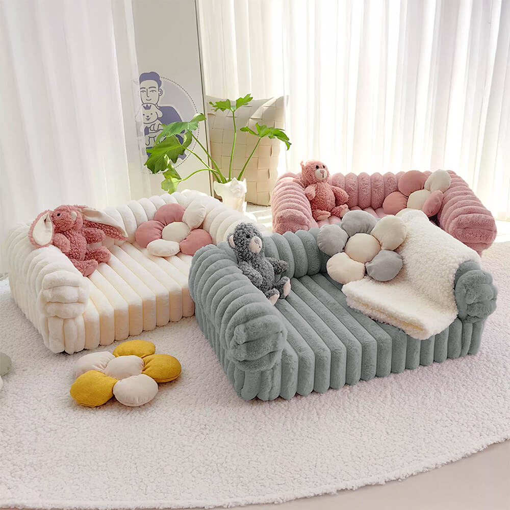 Sofa Orthopédique Peluche Chien & Chat | Design Moderne, Lavable, Soutien Articulaire