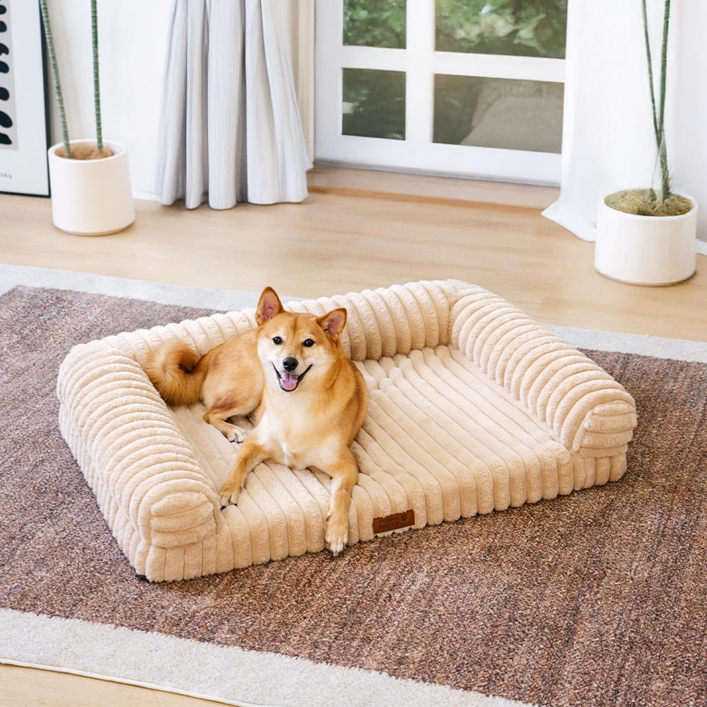 Sofa Orthopédique Peluche Chien & Chat | Design Moderne, Lavable, Soutien Articulaire