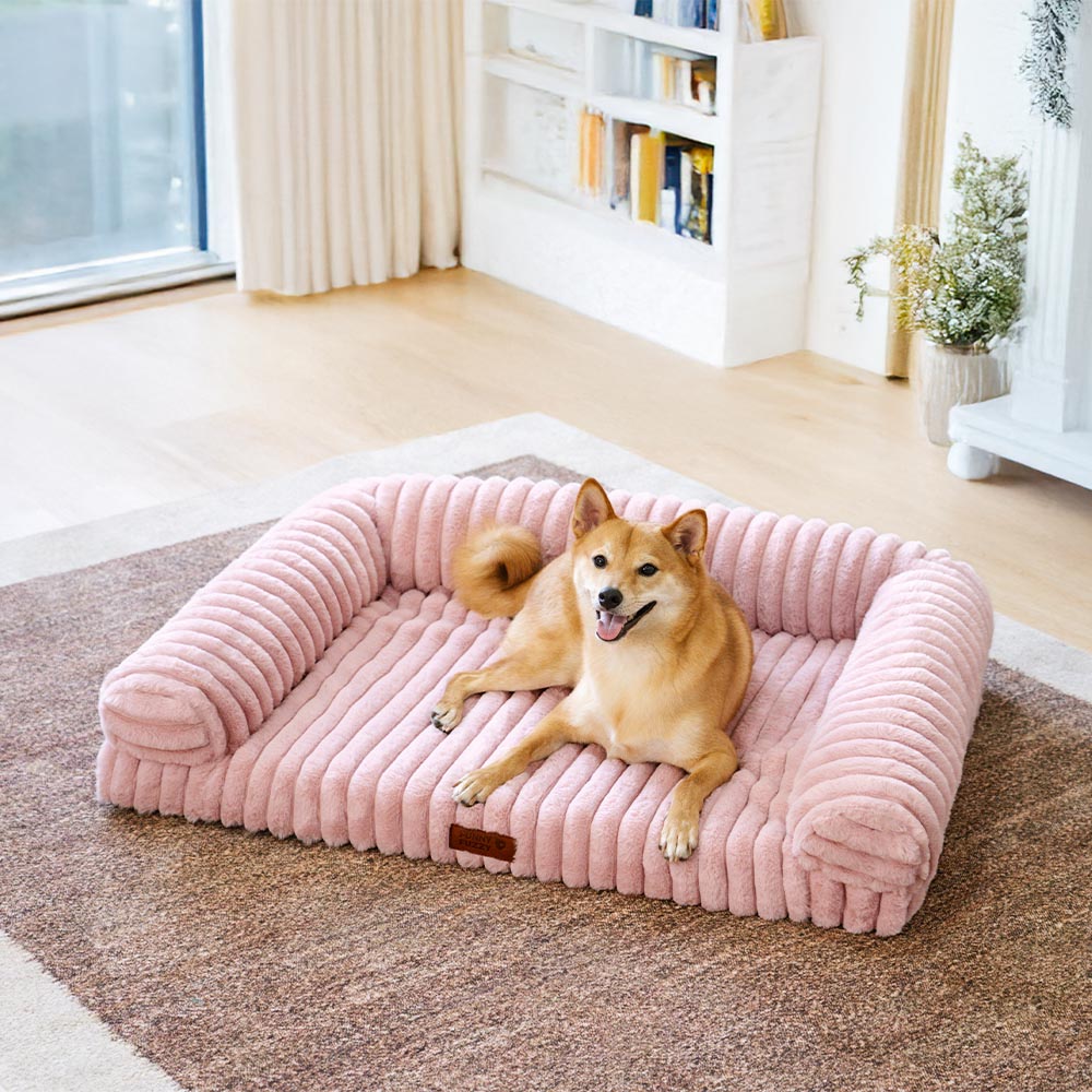 Sofa Orthopédique Peluche Chien & Chat | Design Moderne, Lavable, Soutien Articulaire