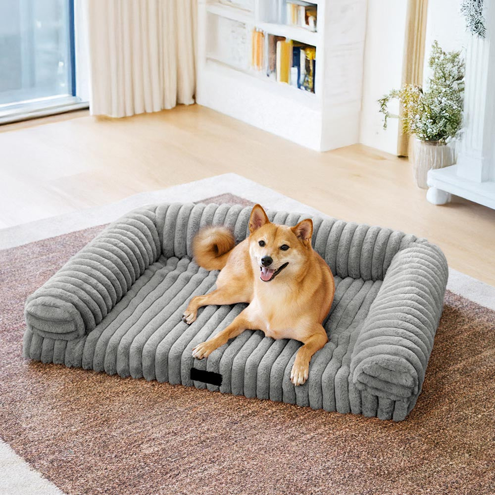 Sofa Orthopédique Peluche Chien & Chat | Design Moderne, Lavable, Soutien Articulaire