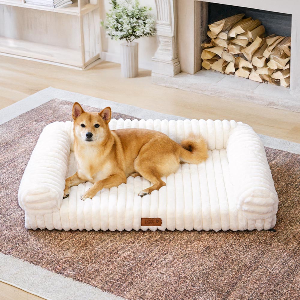Sofa Orthopédique Peluche Chien & Chat | Design Moderne, Lavable, Soutien Articulaire