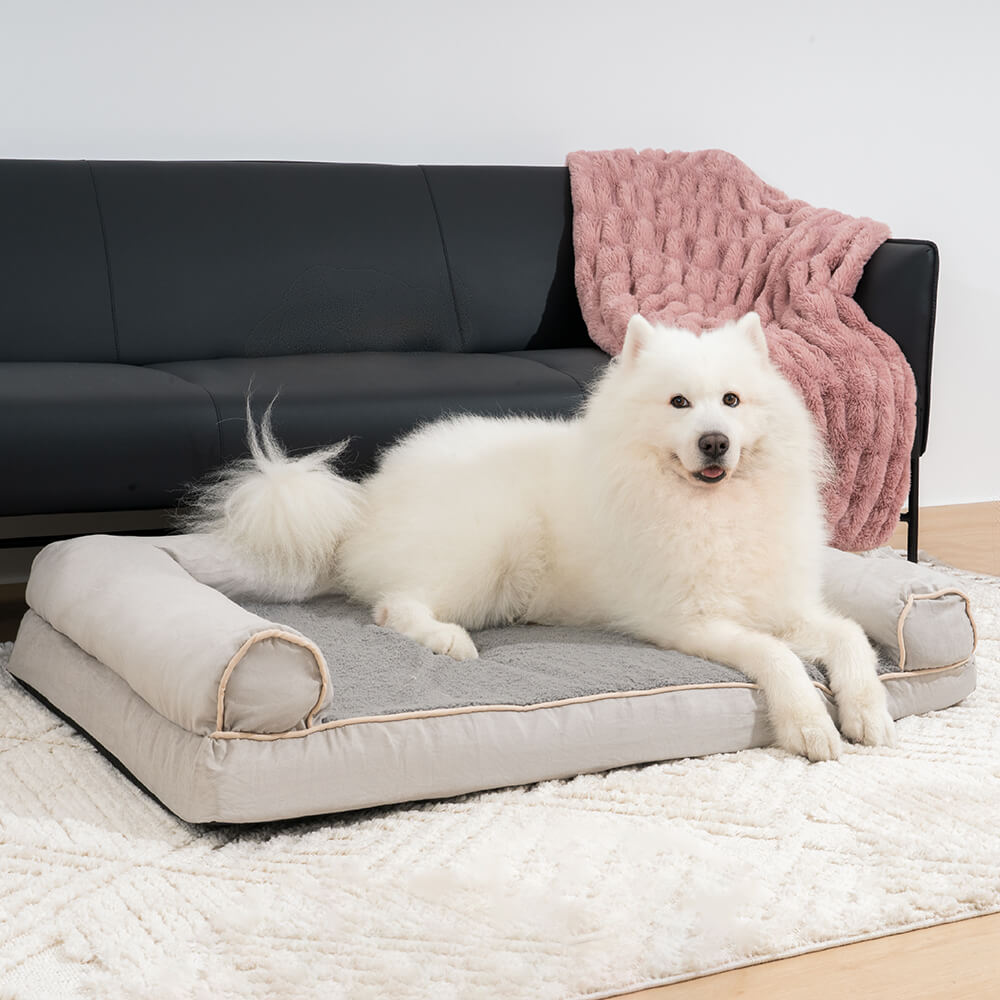 Lit Fausse Fourrure Petit Prix pour Chien | Rebords de Soutien, Doux, Toutes Tailles S à XXL