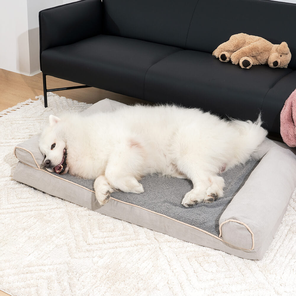 Lit Fausse Fourrure Petit Prix pour Chien | Rebords de Soutien, Doux, Toutes Tailles S à XXL