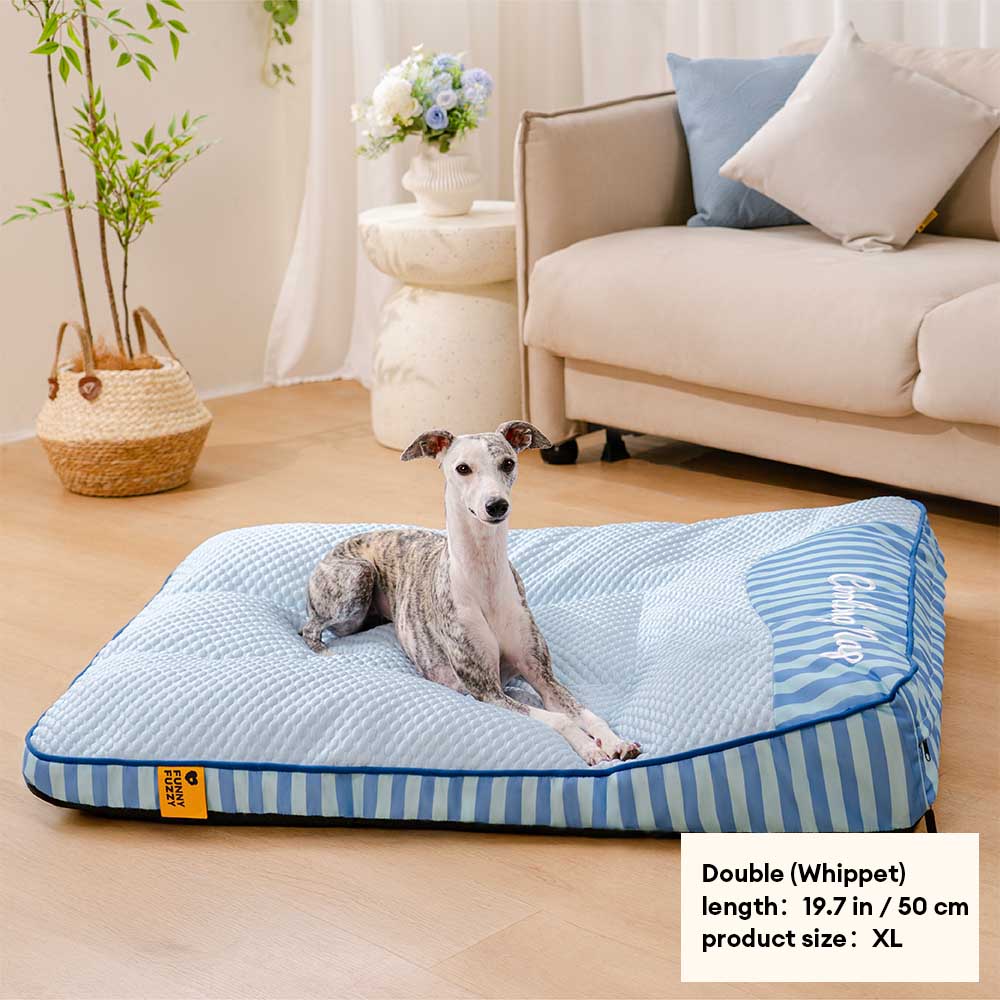 Lit Orthopédique Grand Format Rafraîchissant pour Chien Senior | Appui-Tête, Respirant, Antidérapant