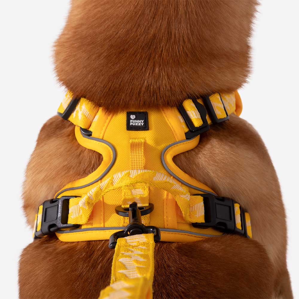 Harnais Léger Réfléchissant 3M pour Chien | Réglable 4 Points, Poignée, Respirant, du Chiot au Grand Chien
