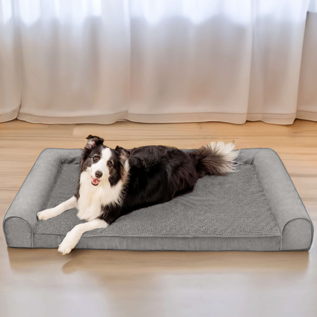 Lit Fausse Fourrure Petit Prix pour Chien | Rebords de Soutien, Doux, Toutes Tailles S à XXL