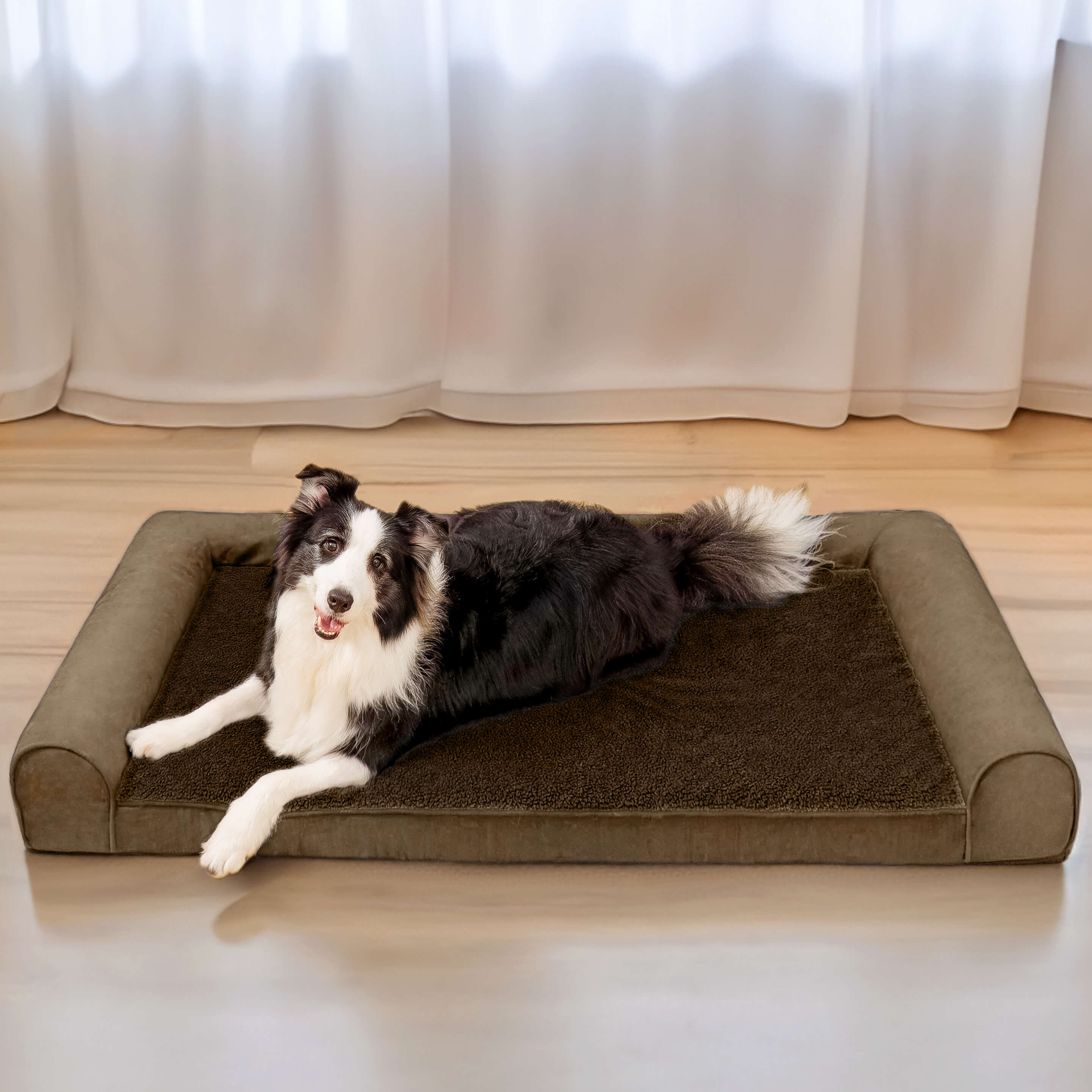 Lit Fausse Fourrure Petit Prix pour Chien | Rebords de Soutien, Doux, Toutes Tailles S à XXL