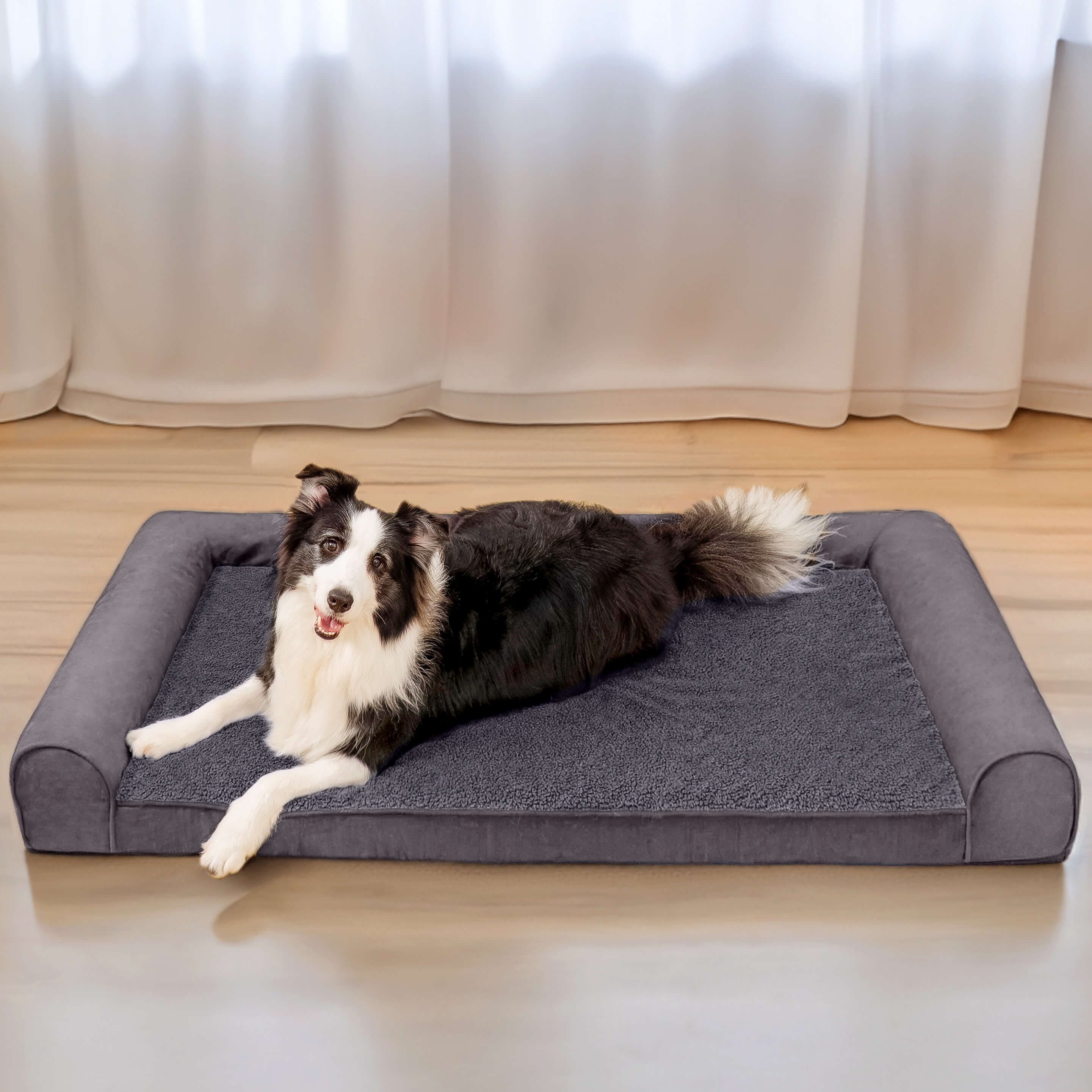 Lit Fausse Fourrure Petit Prix pour Chien | Rebords de Soutien, Doux, Toutes Tailles S à XXL