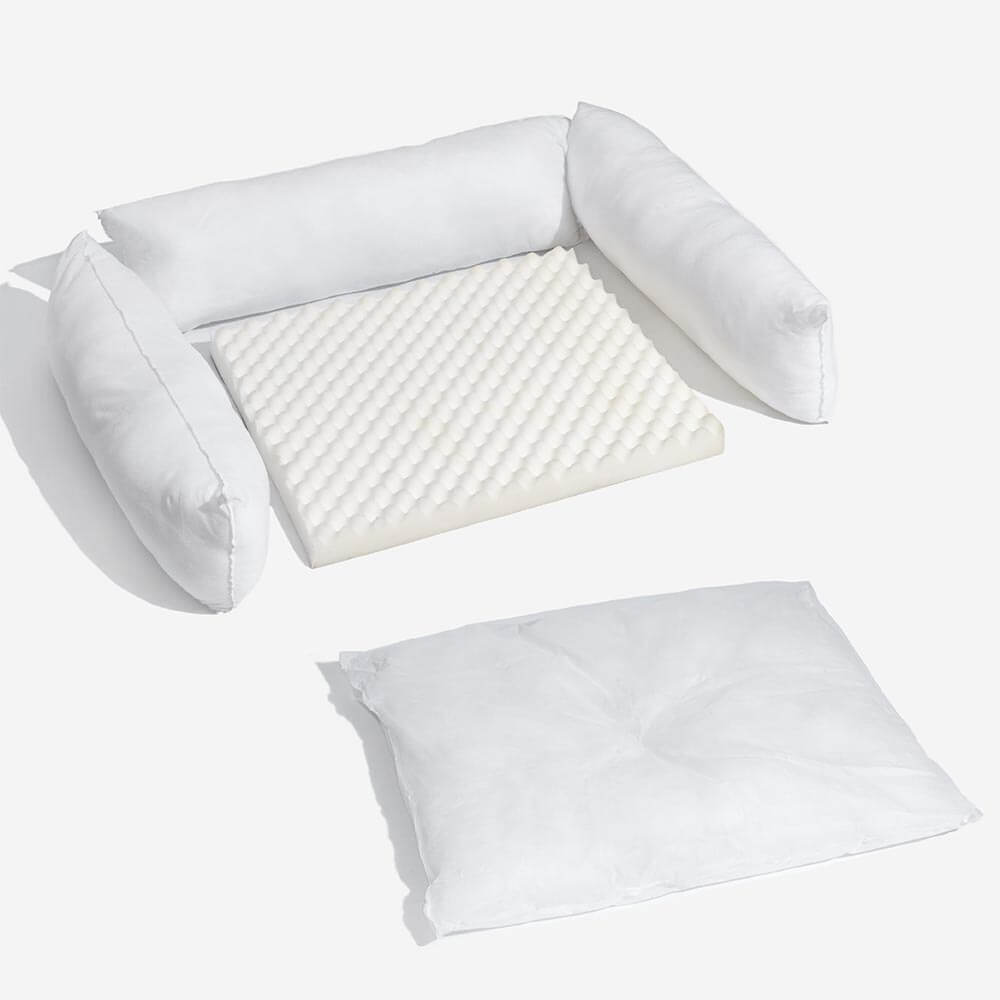 Sofa Flanelle Double Couche Orthopédique pour Chien | Accoudoirs Rembourrés, Chic, Lavable