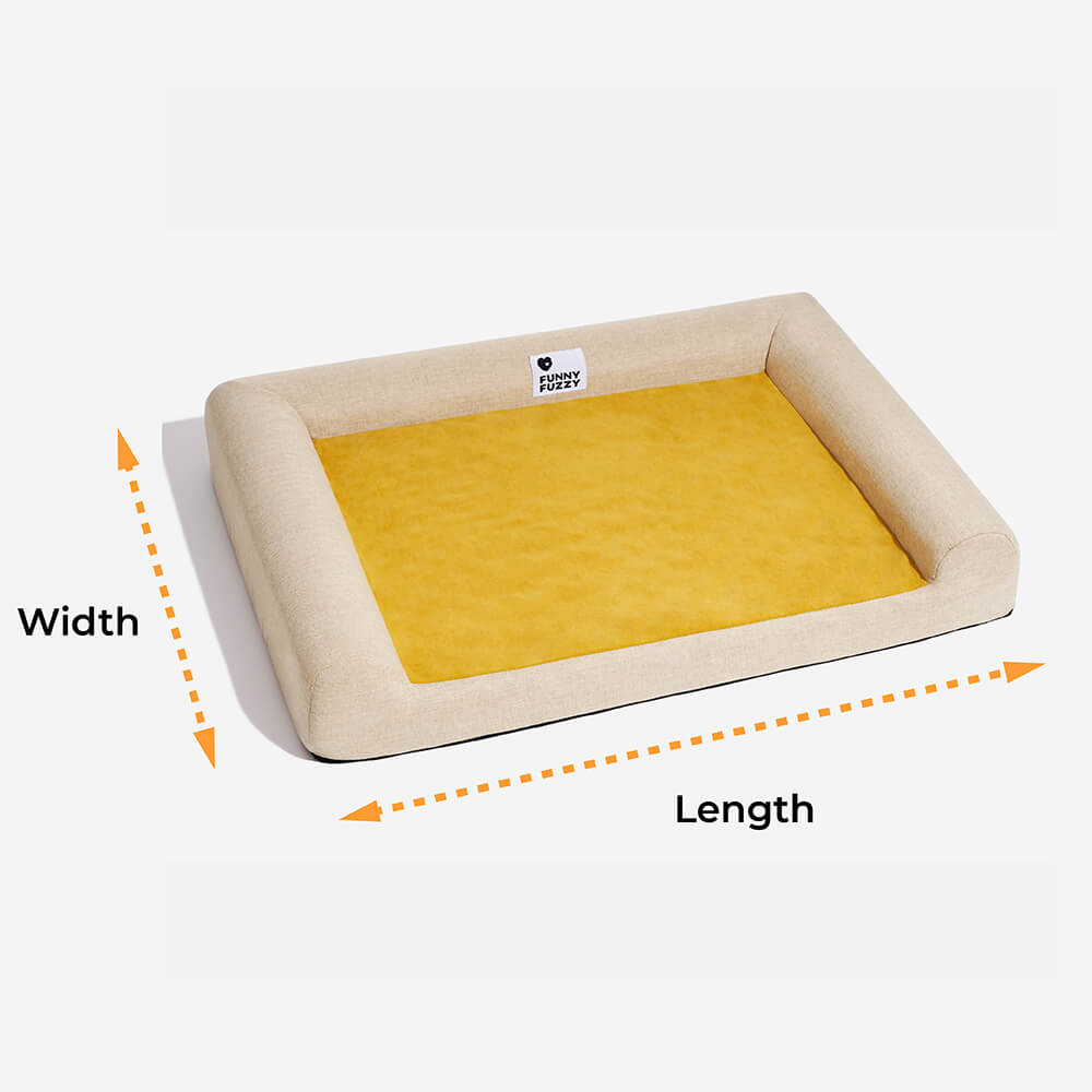 Lit Orthopédique Support Intégral pour Chien | Mousse Mémoire de Forme, Antidérapant, Toutes Tailles