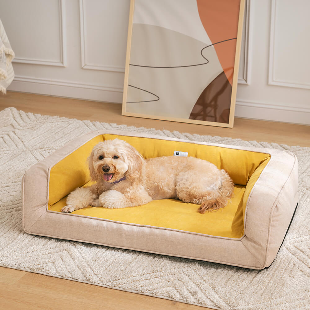 Sofa Lounge Orthopédique Complet pour Chien | Coussins Moelleux, Polaire, Antidérapant