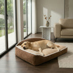 Lit Orthopédique Mémoire de Forme pour Chien | Coussin Anti-Dérapant & Lavable