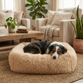 Panier Chien Peluche Anti-Stress | Lavable Machine, Antidérapant & Toutes Saisons