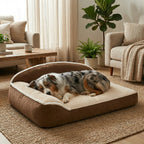 Lit Orthopédique Mémoire de Forme pour Chien | Coussin Anti-Dérapant & Lavable