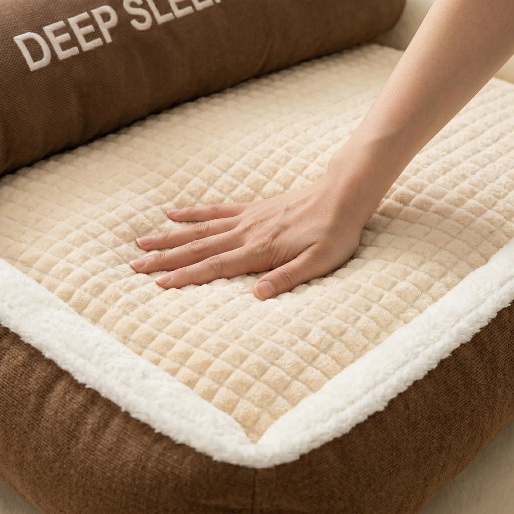 Lit Orthopédique Mémoire de Forme pour Chien | Coussin Anti-Dérapant & Lavable