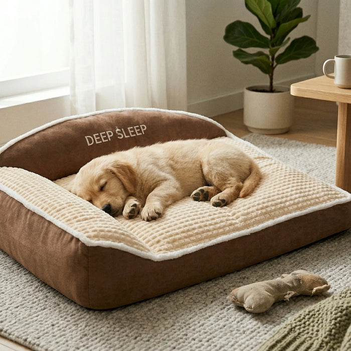 Lit orthopédique à mémoire de forme pour chien, coussin moelleux et soutien des articulations