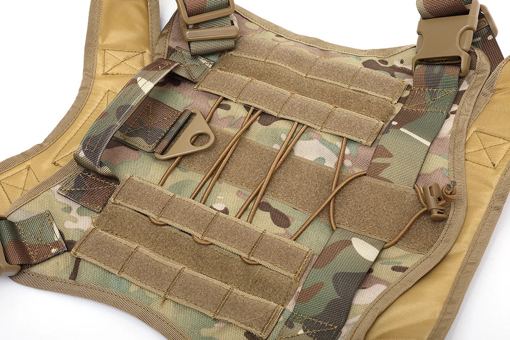 Kit Harnais Tactique Chien + Laisse & Collier | Nylon 1000D, MOLLE, Poignée, Éducation, Marche & Chasse