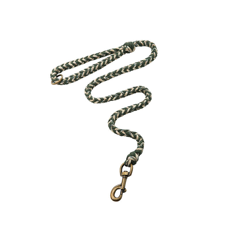 Collier Phosphorescent Tressé Main Grand Chien | Anti-Traction, Visible la Nuit, Nylon Renforcé, S à 2XL