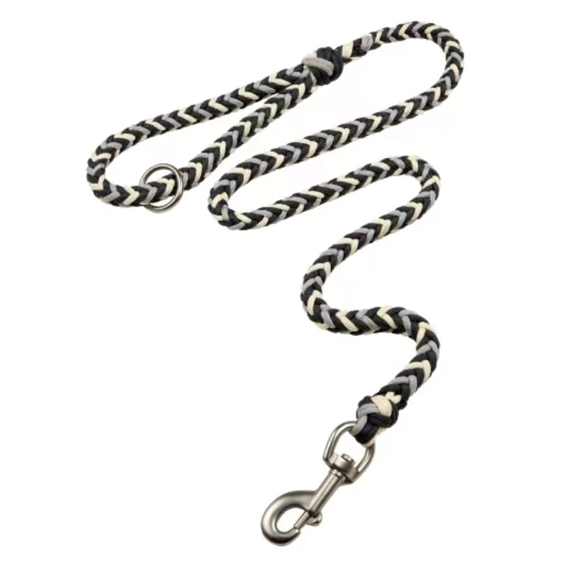 Collier Phosphorescent Tressé Main Grand Chien | Anti-Traction, Visible la Nuit, Nylon Renforcé, S à 2XL