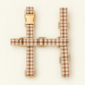 Harnais pour Chien Brixton Tartan Beige & Caramel | Confort Sans Tension sur le Cou, Réglable XS à XL