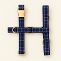 Harnais pour Chien Soho Carreaux Bleu Marine | Confort Sans Tension sur le Cou, Réglable XS à XL