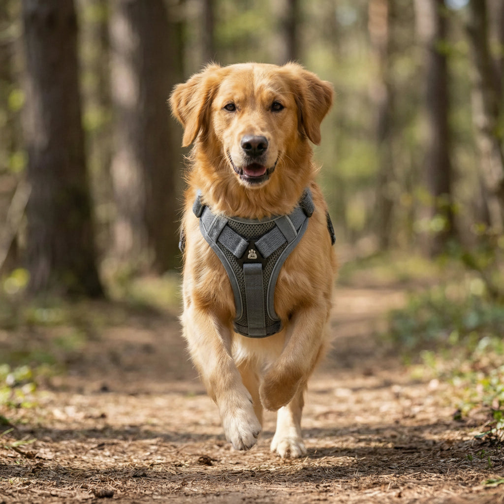 harnais pour chien avec rembourrage interieur et structure en sangle