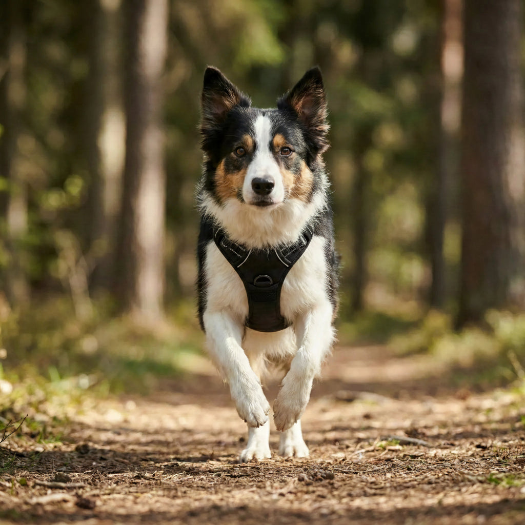 harnais pour chien avec sangles epaisses, rembourrage et clips solides